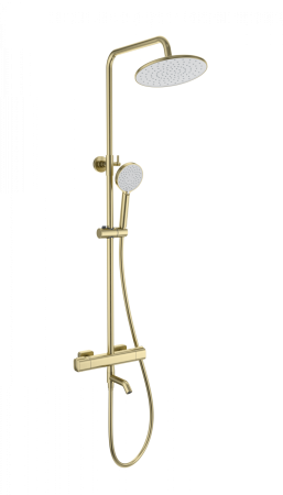 Душевая система с термостатом WONZON & WOGHAND STAY 1, Брашированное золото (WW-B3051-A1-BG), артикул WW-B3051-A1-BG