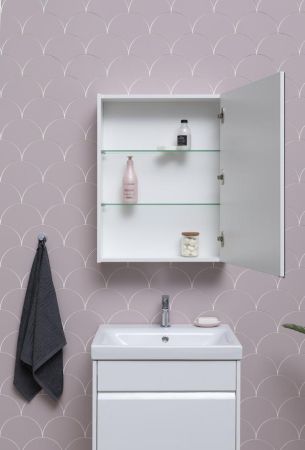 Зеркальный шкаф Aquanet Палермо 60 белый, артикул 00203939