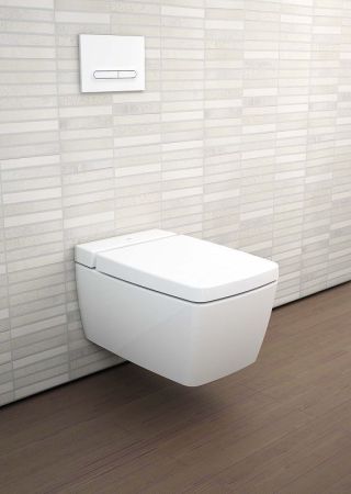 Metropole Rim-Ex Подвесной безободковый унитаз 56 см с функциями VitrAflush и VitrAfresh безободковый, с емкостью для чистящей жидкости, артикул 7672B003-1686