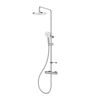 Смеситель термостатический для душа со стойкой и тропической лейкой Milardo Ideal Spa (ILSSBTHM89)