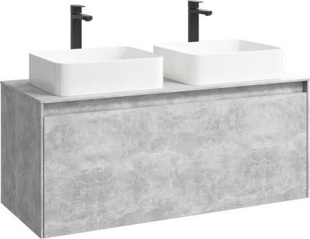 Mobi Корпус подвесной тумбы 120 см под умывальник , цвет бетон светлый, артикул MOB0112BS