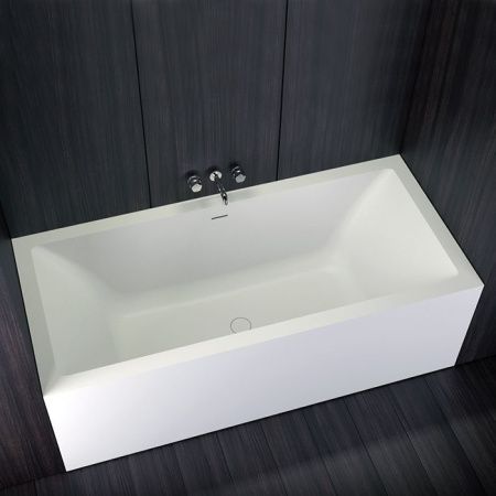 Ванна, KNIEF, Shape, ширина, мм-1700, глубина, мм-700, высота, мм-600, водоизмещение (л)-190, тип установки-встраиваемый, форма-прямоугольная, с щелевым сливом переливом click-clack, диаметр слива, мм-52, ножки-есть, материал-K-Stone, цвет-белый матовый