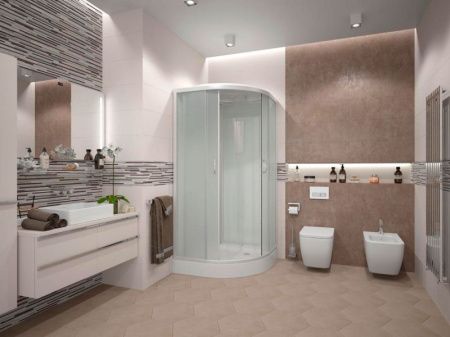 Душевая кабина Erlit Comfort ER3510P 100x100 задняя стенка Белая стекло матовое