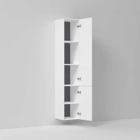 M90CHR0306WG GEM, шкаф-колонна, подвесной, правый, 30 см, двери, push-to-open, цвет: белый, глянец, артикул M90CHR0306WG