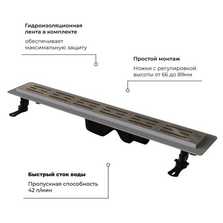 Душевой лоток Drain Leo-20 (600), артикул 60212060-01