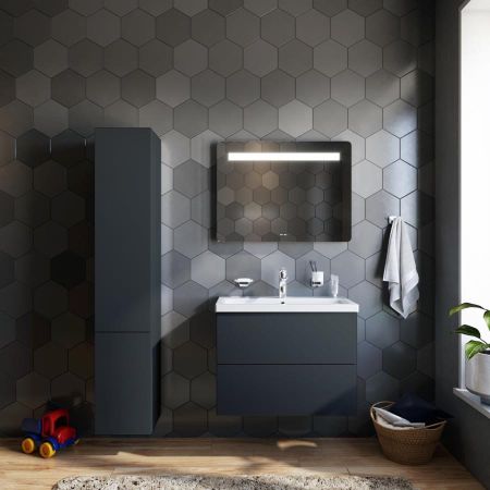 M90CHR0306GM GEM, шкаф-колонна, подвесной, правый, 30 см, двери, push-to-open, графит матовый, артикул M90CHR0306GM