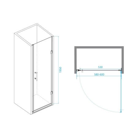 Душевая дверь RGW PA-06B (600, Прозрачное)