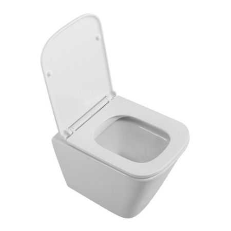 DUE Чаша унитаза подвесного c креплением и сиденьем дюропласт soft close BB3103CHR/SC, артикул BB3103CHR/SC