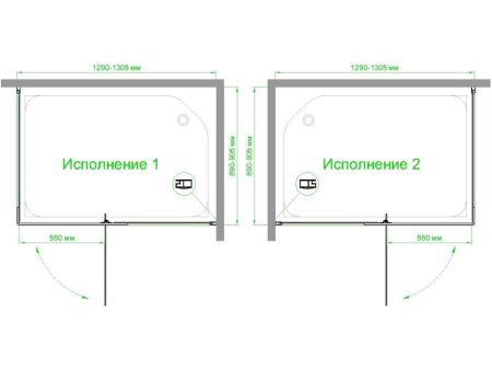 Душевой уголок Royal Bath  RB  HPVD-C 130х90х200 (матовое), артикул RB9130HPVD-C
