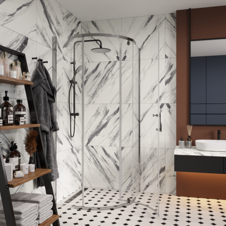 Ограждение KORRA Z90T душевое Cerutti SPA  без поддона (90x90x195), артикул KORRA Z90T