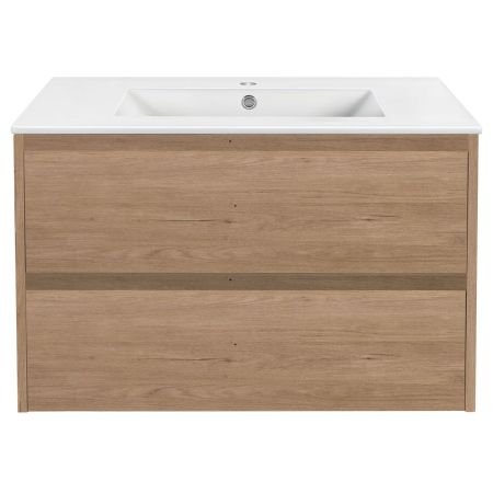 База под раковину Gio 800 подвесная, 2 выкатных ящика soft-close, N.Oak, артикул VMC-2G800NO