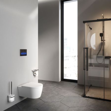 C8F1701MWSC Func подвесной унитаз 54 см FlashClean с сиденьем микролифт, бел мат, артикул C8F1701MWSC