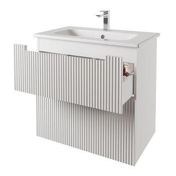 Тумба с раковиной подвесная Dreja Euphoria 80 см, белый