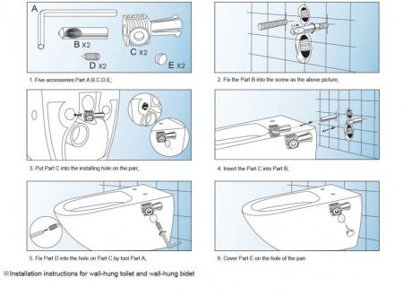 Унитаз подвесной CeramaLux B2347, артикул 
