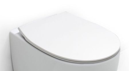 White Ceramic Basic, быстросъемное ультратонкое сиденье с микролифтом, цвет черный матовый, артикул WC00A05SL