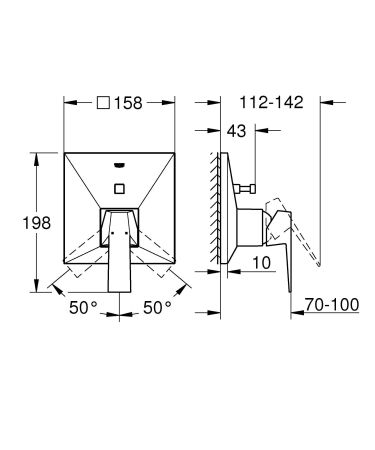Внешняя часть смесителя для ванны GROHE Allure Brilliant, хром (24072000), артикул 24072000