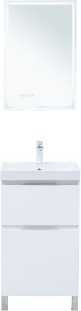 Тумба под раковину Aquanet Алвита New 50 напольная, белый матовый, артикул 00344131