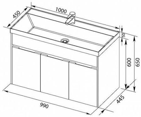 Раковина для тумбы Aquanet Орлеан 100, артикул 00179392
