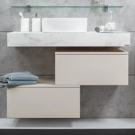 Столешница Velvex Unit 100, белый мрамор, артикул st.UNI.100-630