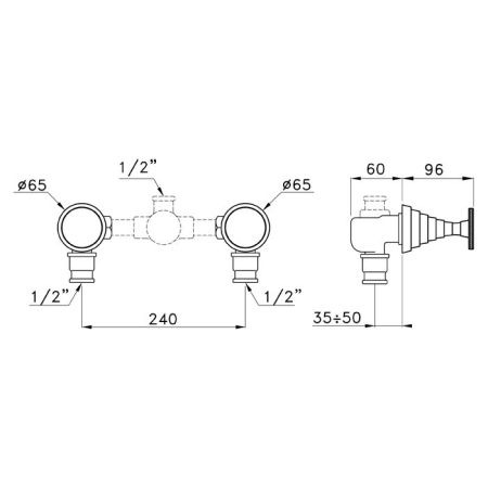 Stella Titian Внешняя часть встраиваемого смесителя душа 3292TR, цвет: хром, артикул TT 01300 CR00