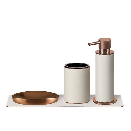 ADJ Диспенсер для жидкого мыла, D7xH19см., цвет: copper/белый, артикул 4980.copper/10