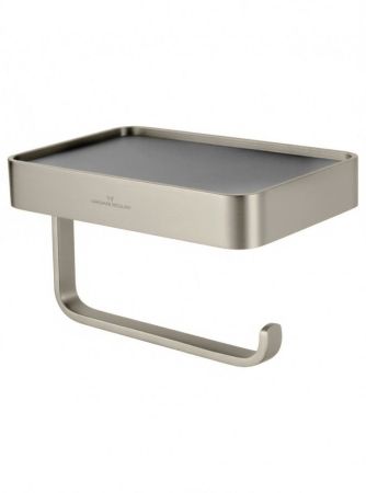 Держатель для туалетной бумаги с полкой WONZON & WOGHAND GRAFFITY, Брашированный никель (9366-BN), артикул WW-9366-BN