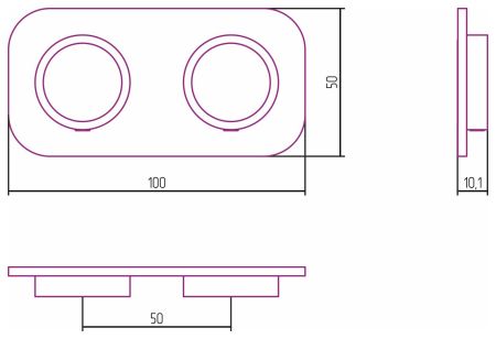 Отражатель, Сунержа, EU50, ширина, мм-100, глубина, мм-10, высота, мм-50, диаметр внутренний-3/4" (26.5 мм), подключение-EU50, материал-нержавеющая сталь, цвет-сталь (без покрытия), артикул 00-1525-0000
