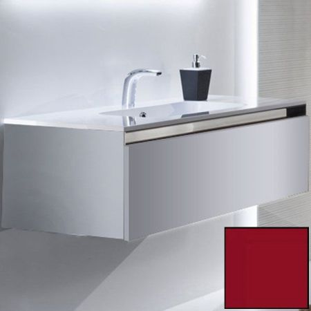 Тумба с раковиной SanVit Кубэ-1 60 kkube1060 в цвете Ral подвесная Красный глянец, артикул kkube1060