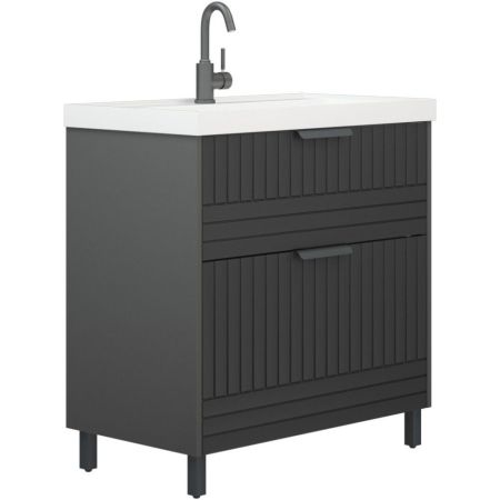 Тумба "Терра 80", Люкс матовый графит, Сомо 80 / Слим 80 / Фостер 80