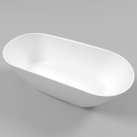 Ванна WHITECROSS Coral X 170x77 (белый глянец) иск. камень, артикул 0203.170077.100