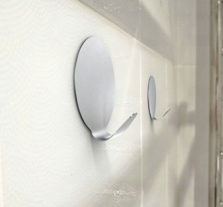 Крючки из нержавеющей стали на липкой ленте, 2 шт, в уп, арт, H20