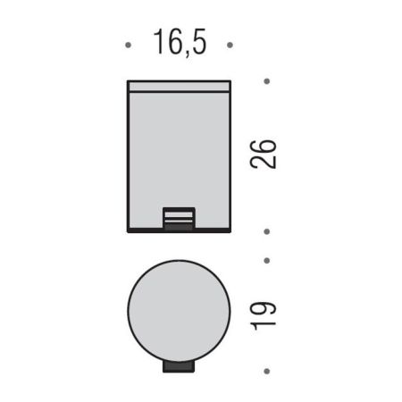 Colombo Hotel Collection Ведро для мусора 3л, цвет: полированная нержавеющая сталь, артикул B9962.IL