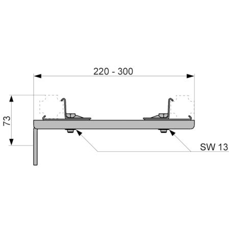 Крепление двойное, удлиненное, артикул 9030013