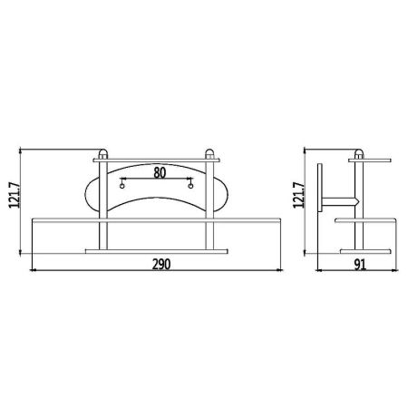 Держатель для зубных щеток Haiba HB101, хром