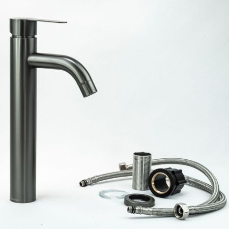 Смеситель для раковины Fmark FS8211Q, графит, артикул FS8211Q