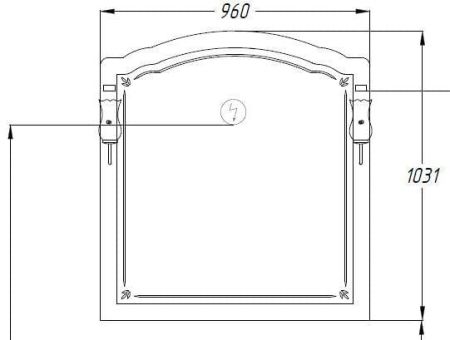 Зеркало Лоренцо 100 Opadiris Белый матовый, артикул 