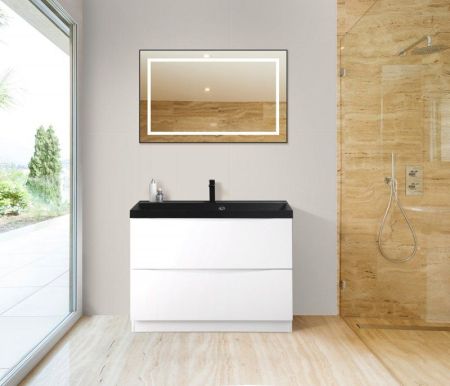 Мебель для ванной комнаты напольная BELBAGNO MARINO-800, артикул BB800/450-LV-ART-AST-NERO