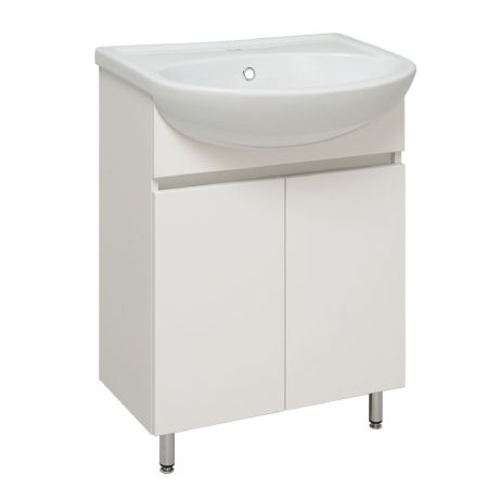 Тумба Runo Лада 60 белая под умывальник 00000000154 (Уют 60) (00-00001163), артикул 00-00001163