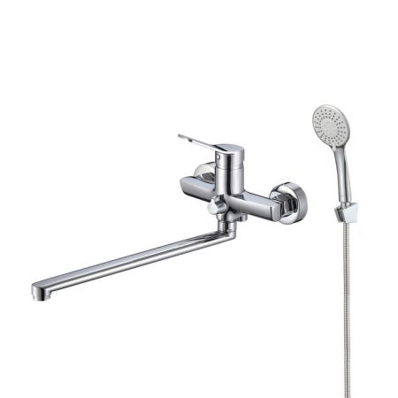 Смеситель для ванны с длинным изливом, глянцевый хром, Enjoy, Milardo, (ENJSB00M10), артикул ENJSB00M10