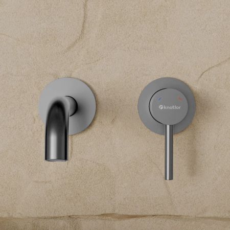 Смеситель для раковины встраиваемый Knotlor SS-25, сатин, артикул SS-25