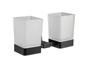 Стакан для ванной комнаты двойной BELZ B90308, черный