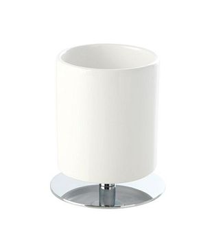 Stil Haus Opera, настольный керамический стакан, цвет хром