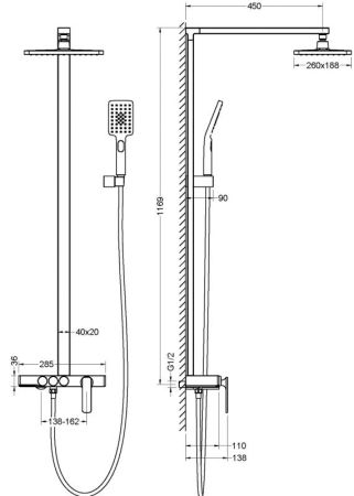 Душевая система Timo Torne SX-4310/00 Хром, артикул SX-4310/00
