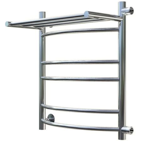 Водяной полотенцесушитель Тругор Приоритет 3 П ПМ R 60x50 с полкой Хром, артикул Приоритет3/ПМ506050Ппра