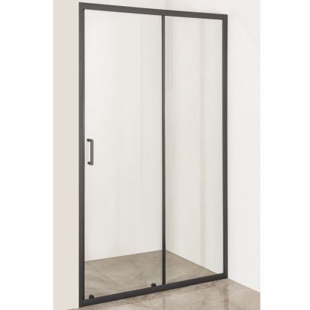 Душевая дверь в нишу Orange E02-120TB 120 профиль Черный стекло прозрачное
