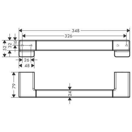 Поручень, Hansgrohe, AddStoris, цвет-белый матовый, артикул 41744700