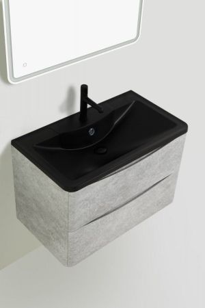 Мебель для ванной комнаты BELBAGNO ACQUA-800-2C-SO, артикул BB800/455-LV-ART-ALR-NERO