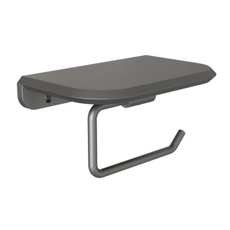 Держатель для туалетной бумаги с полочкой Knotlor PH103GM, оружейная сталь, артикул PH103GM