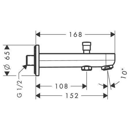 HG Metris S Излив на ванну 152 мм, цвет: хром HG Metris S Излив на ванну 152 мм, цвет: хром