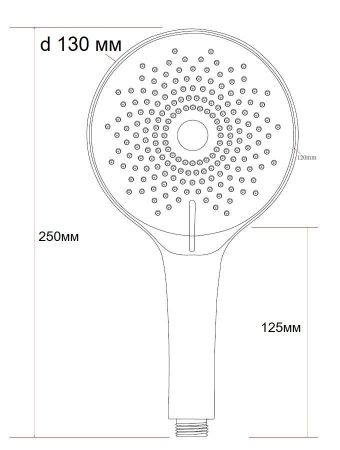 Ручной душ, 3 реж., диам, 130 мм артикул: SPL1303 хром, ESKO, артикул SPL1303